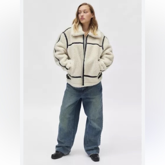 BDG Taylor Piled Fleece Aviator Jacket Size M - Picture 11 of 13